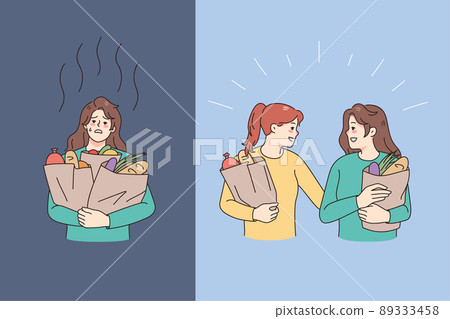 Personal assistant help woman with shopping Personal assistant help woman with shopping 89333458