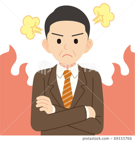 Angry middle male businessman _ no line Angry middle male businessman _ no line 89333768