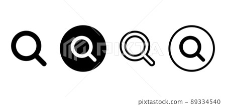 放大鏡圖標集。放大鏡圖標 89334540