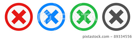 十字標記圖標集 89334556
