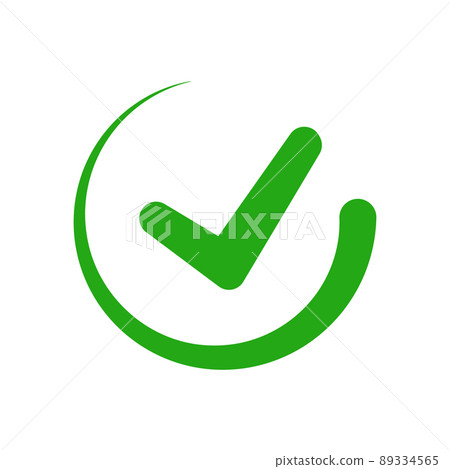 Check mark fashionable green Check mark fashionable green 89334565