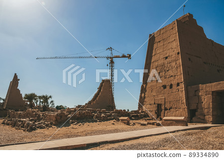 Ruins of the Egyptian Karnak Temple, the largest open-air museum in Luxor 89334890