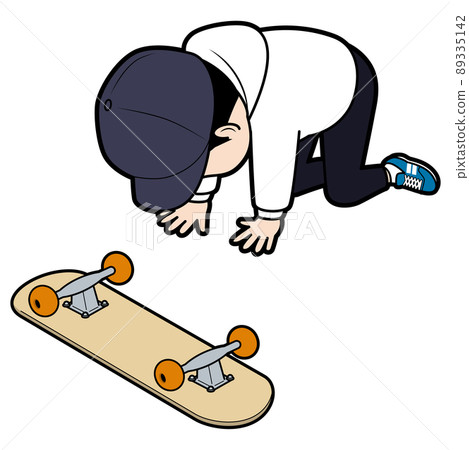Frustrated men's skateboarder Frustrated men's skateboarder 89335142