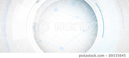 Quantum processing. Deep learning artificial intelligence. Future new technology  for business or science presentation 89335645