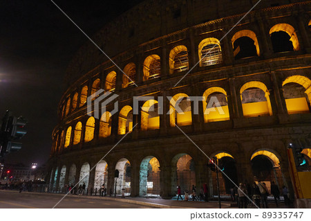 Rome Colosseum night view Rome Colosseum night view 89335747