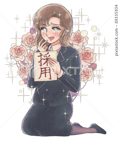 70s glittering girl cartoon-style heroine rose 70s glittering girl cartoon-style heroine rose 89335934