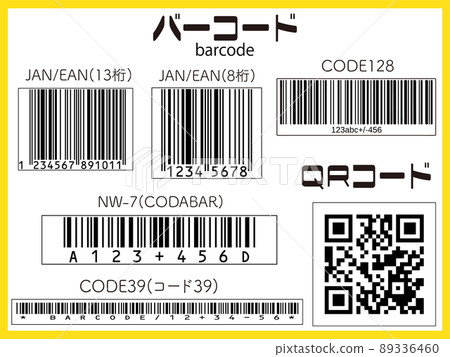 Various barcode sets, fake illustrations 89336460