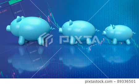 three piggy bank for saving or business concept... - Stock Illustration ...