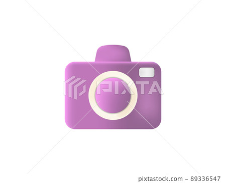 Photo camera. 3d icon. Vector illustration. Photo camera. 3d icon. Vector illustration. 89336547