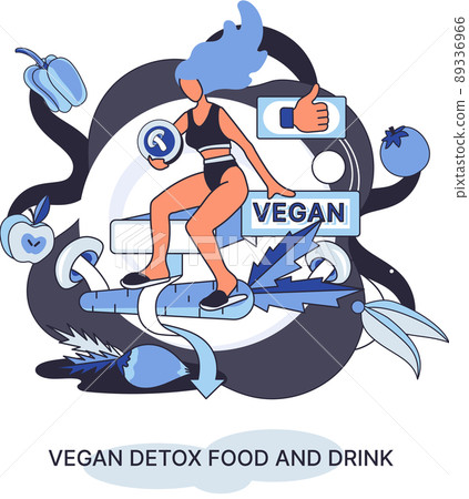 Fitness lifestyle and nutritionmetaphor. Healthy detox vegan food and drink, vegetarian diet for slimming Fitness lifestyle and nutritionmetaphor. Healthy detox vegan food and drink, vegetarian diet for slimming 89336966