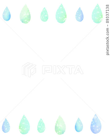 Watercolor frame background of drops 89337138