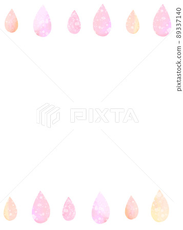 水滴的水彩框架背景 89337140