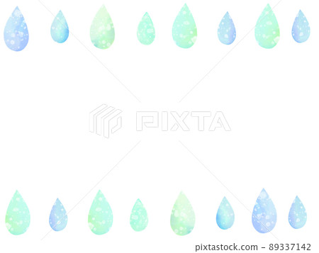 Watercolor frame background of drops 89337142