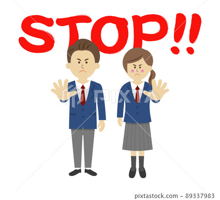 Illustration image of a student called STOP 89337983