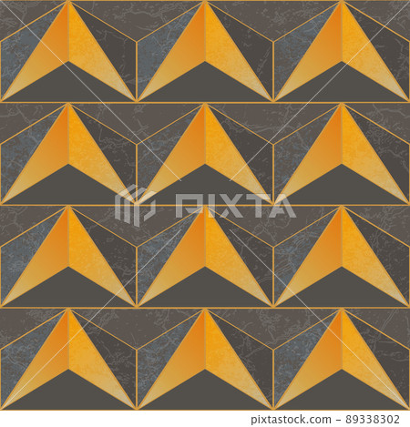 Yellow color triangle pattern. 89338302