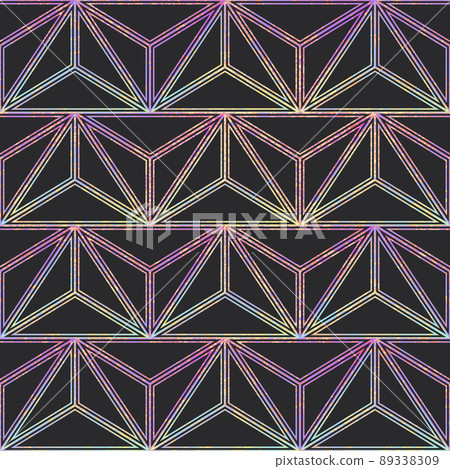 Neon geometric pattern. Neon geometric pattern. 89338309