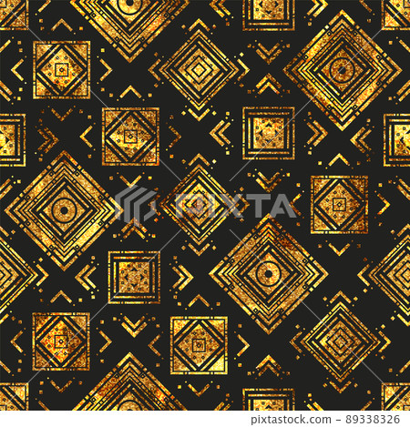 Gold vintage geometric pattern. 89338326