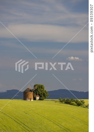 Windmill in Chvalkovice, Southern Moravia, Czech Republic Windmill in Chvalkovice, Southern Moravia, Czech Republic 89339307