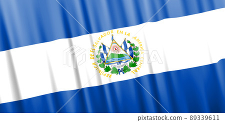Wavy vector flag of El Salvador Wavy vector flag of El Salvador 89339611