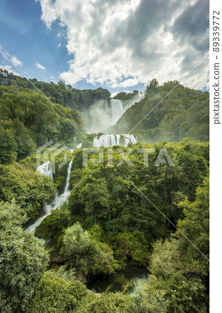 Marmore falls, Cascata delle Marmore, in Umbria region, Italy 89339772