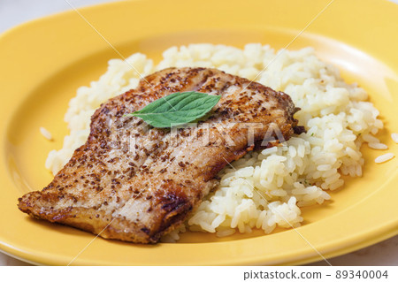 white fish on cumin served with rice white fish on cumin served with rice 89340004