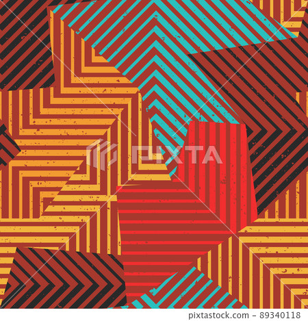 Retro geometric seamless pattern. Retro geometric seamless pattern. 89340118