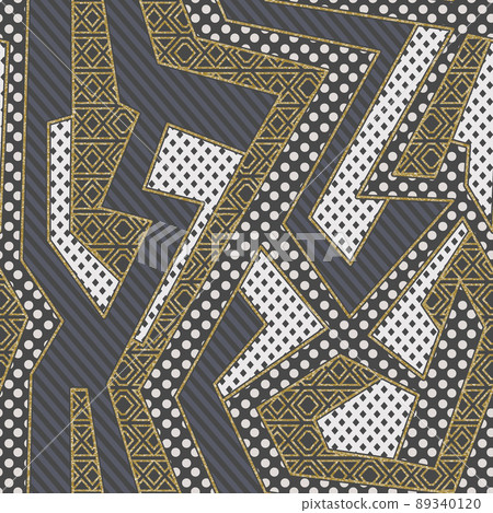 Retro cloth geometric seamless pattern. Retro cloth geometric seamless pattern. 89340120