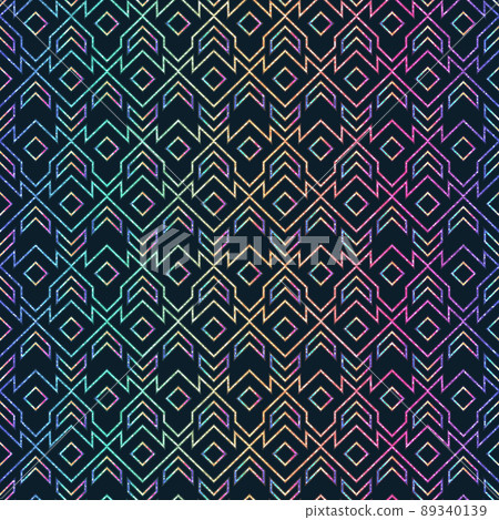Dichroic color geometric seamless pattern. Dichroic color geometric seamless pattern. 89340139