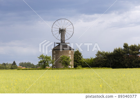 Dutch type windmill With a unique Halladay turbine in Ruprechtov, Southern Moravia, Czech Republic Dutch type windmill With a unique Halladay turbine in Ruprechtov, Southern Moravia, Czech Republic 89340377