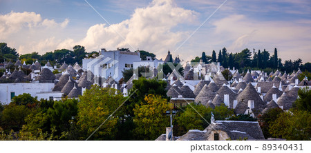 Famous landmark in Alberobello in Italy - the historic Trulli houses 89340431