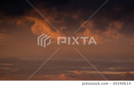 High resolution Sunset Sky background for Sky replacement 89340614
