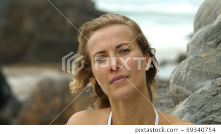 Beautiful Adraga Beach at the Atlantic Ocean coast in Portugal 89340754