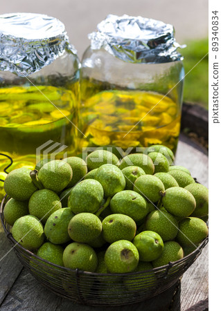 still life of walnut liqueur still life of walnut liqueur 89340834