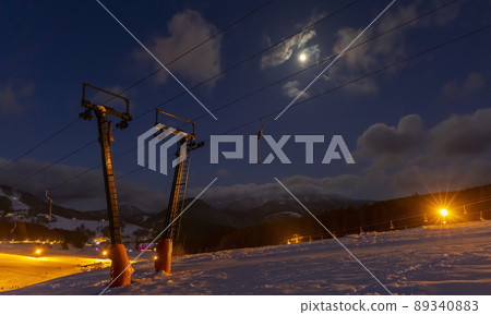 evening skiing in ski center Donovaly, Low Tatras, Slovakia 89340883