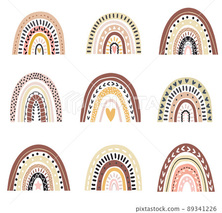 Set of doodle Rainbow vector 89341226