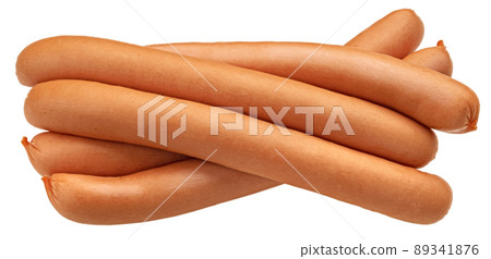 Hot dog sausage isolated on white background, full depth of field 89341876