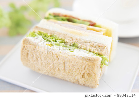 Delicious ham cheese sandwich and tuna sandwich Delicious ham cheese sandwich and tuna sandwich 89342114
