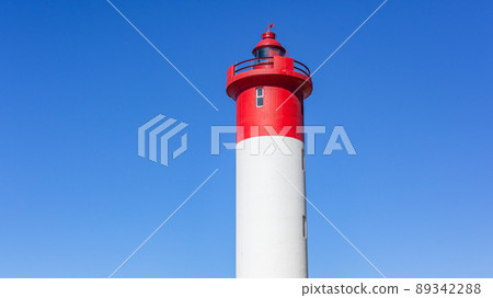 Lighthouse Maritime Ship Safety Red White Blue Sky Lighthouse Maritime Ship Safety Red White Blue Sky 89342288
