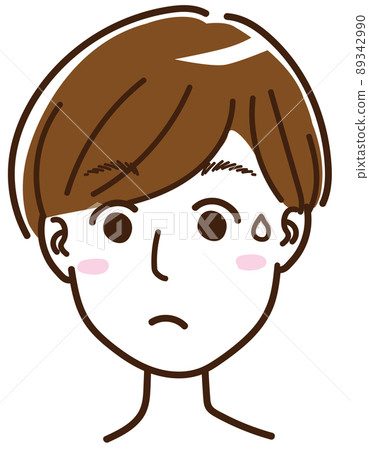 男人,女人,中性面孔,面部表情,驚訝,驚訝的汗水 男人,女人,中性面孔,面部表情,驚訝,驚訝的汗水 89342990