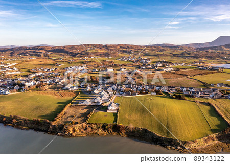 Aerial view of Dunfanaghy in County Donegal at sunset - Ireland Aerial view of Dunfanaghy in County Donegal at sunset - Ireland 89343122