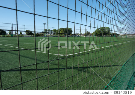 Soccer field in the park on a sunny day Soccer field in the park on a sunny day 89343819