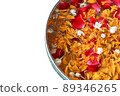 Flowers floating jasmine, marigold and rose for Songkran Festival on isolated background 89346265