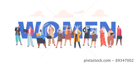 Diverse Business Women Concept. Confident Female Characters Caucasian, African, Asian or Arab Ethnicity, Ladies Poster Diverse Business Women Concept. Confident Female Characters Caucasian, African, Asian or Arab Ethnicity, Ladies Poster 89347002