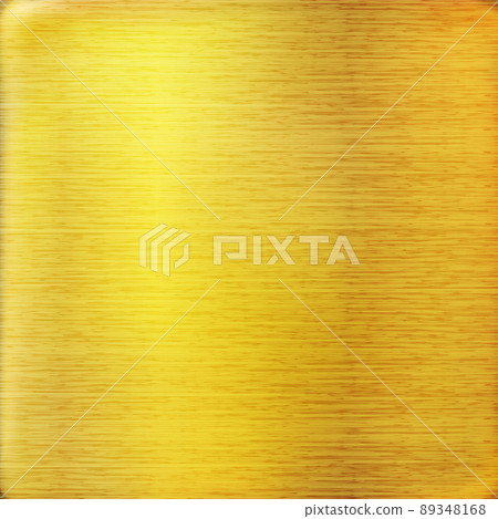 Brushed or polished gold metal texture background. Square Realistic golden jewel backdrop. Vector Brushed or polished gold metal texture background. Square Realistic golden jewel backdrop. Vector 89348168