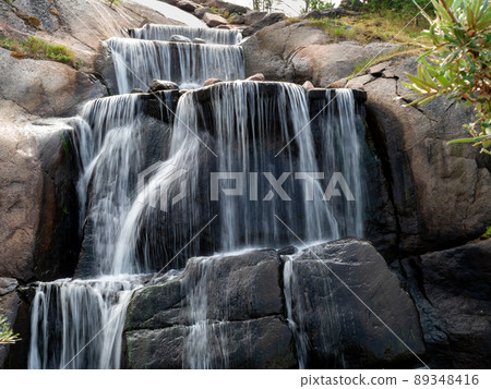 waterfall in the Park of Kotka, Finland 89348416