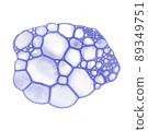 Bubble foam ink print isolated, Abstract cosmic texture 89349751