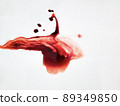 Blood drops isolated on white background 89349850