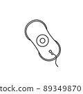 Window cleaning robot line icon vector. 89349870