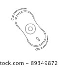 Window cleaning robot line icon vector.  89349872