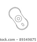 Window cleaning robot line icon vector. 89349875